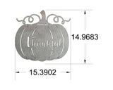 Thankful Pumpkin Metal Sign CC Metal Design 
