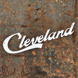 Cleveland Script Metal Wall Art CC Metal Design 