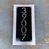 Mid-Century Modern Metal Address Sign for house CC Metal Design 