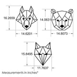 Geometric Wolf Bear Fox Metal Wall Art CC Metal Design 