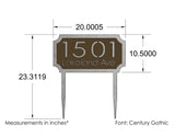 Stainless Steel Address Sign with Stakes- Multi-Piece Construction CC Metal Design 