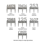 Personalized Lawn Address Sign on Stakes CC Metal Design 