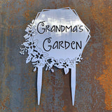 Personalized Flower Wreath Custom Garden Sign