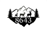 Mountain Address Sign CC Metal Design 