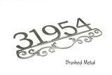 Swirl Address Sign CC Metal Design 