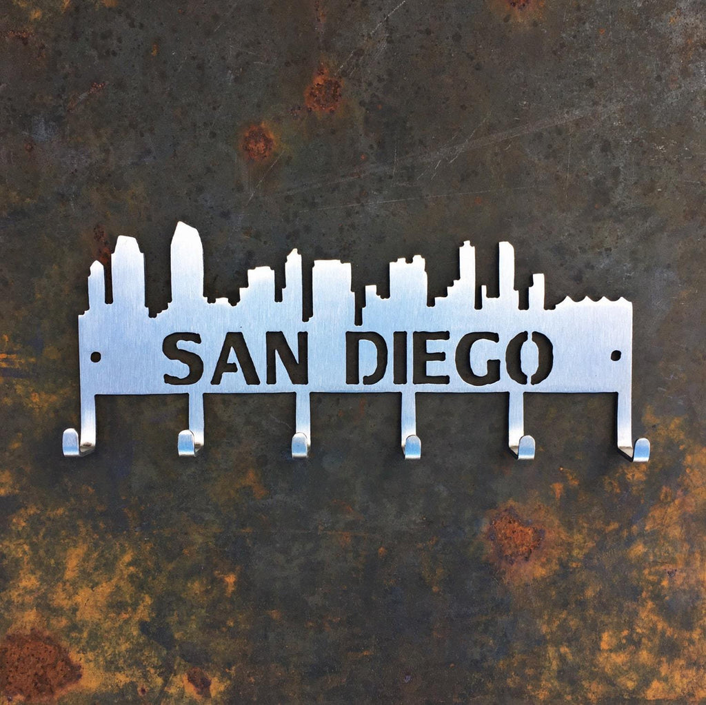 San Diego Skyline Key Hooks CC Metal Design 