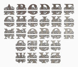 Split Letter Customizable Monogram Metal Art CC Metal Design 