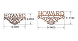 Personalized Name Sign with Established Date for 11th Anniversary CC Metal Design 