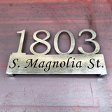 Stainless Modern Address Sign CC Metal Design 