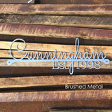 Personalized Last Name Sign with Established Date for 11th Anniversary Gift CC Metal Design 