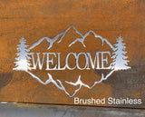 Welcome Mountain Sign CC Metal Design 