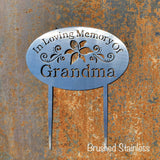 Personalized Metal Memorial Garden Sign on Stakes CC Metal Design 