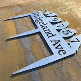Personalized Bird Address Sign with Stakes CC Metal Design 