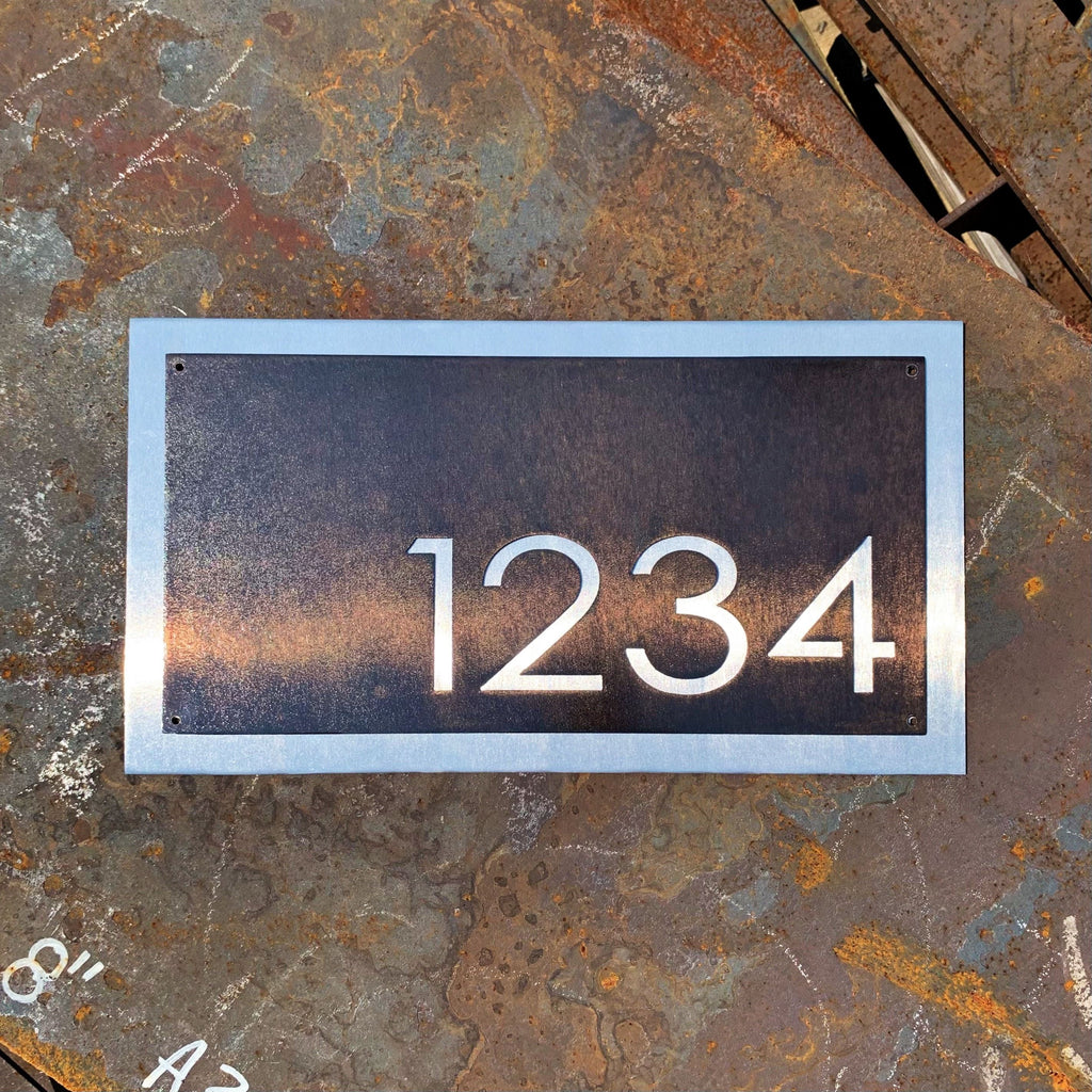 Modern Metal Address Sign for House CC Metal Design 