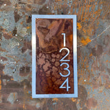 Modern Metal Address Sign | Stainless Address Plaque | Metal House Numbers / Mid Century Modern Address CC Metal Design 